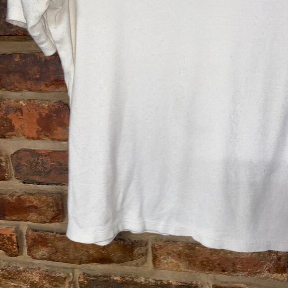 Joie White Knit Short Sleeve Mock Neck Lightweight Knit Top Women's Size XL - Picture 3 of 7